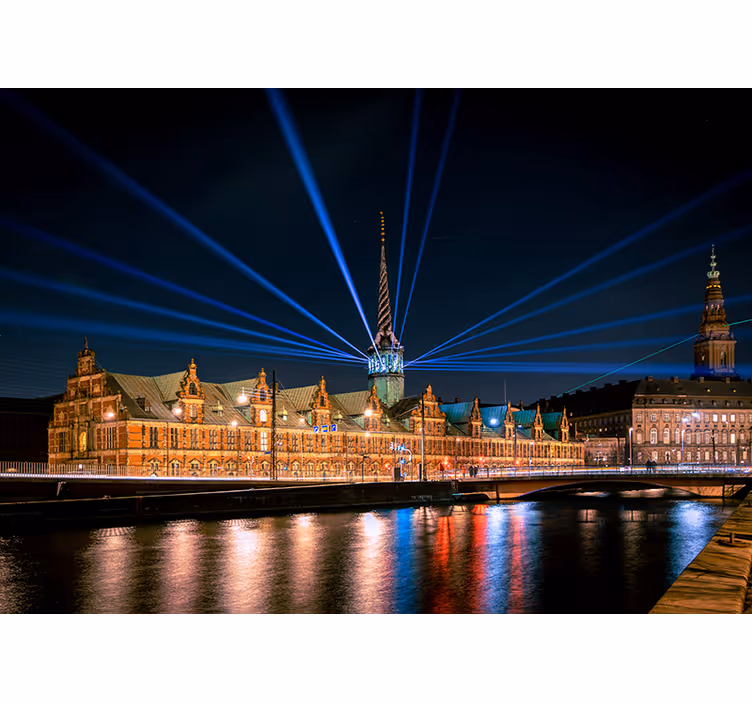Copenhagen tivoli at night bedroom blind - TenStickers