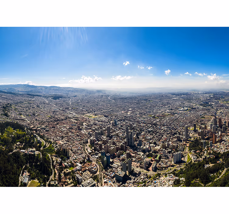 Bedroom blind with views of bogotá city - TenStickers