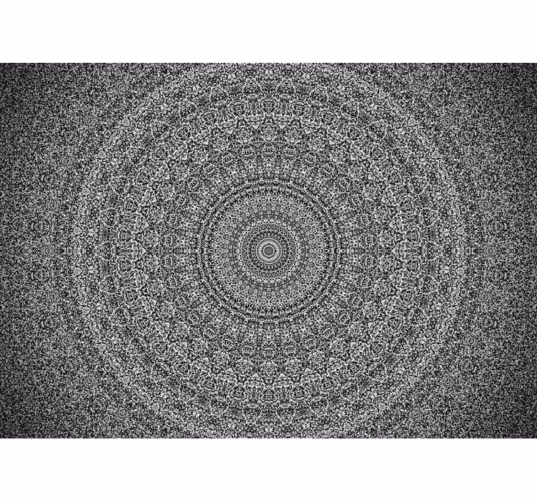 Bedroom blind greyscale mandala design - TenStickers