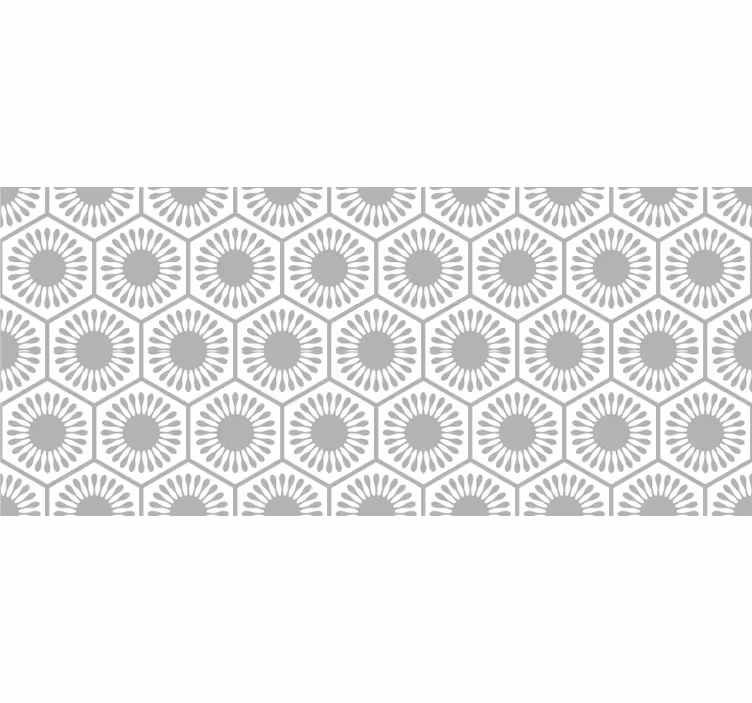 Blind grey grey and white floral design - TenStickers