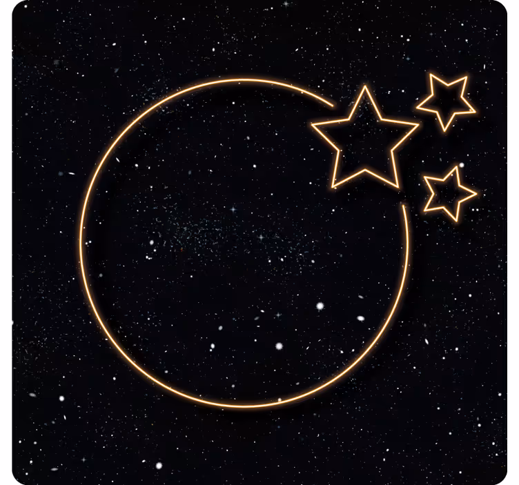 Blind grey celestial stars and moon - TenStickers