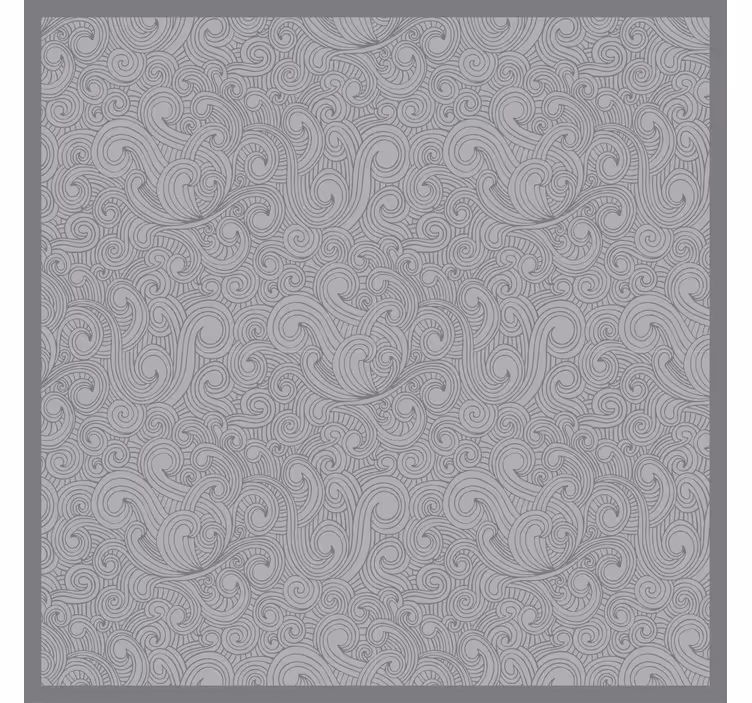 Blind grey floral pattern in grey tones - TenStickers