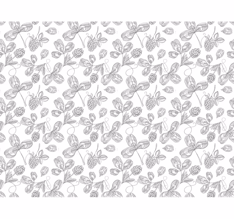 Blind grey floral embroidery - TenStickers