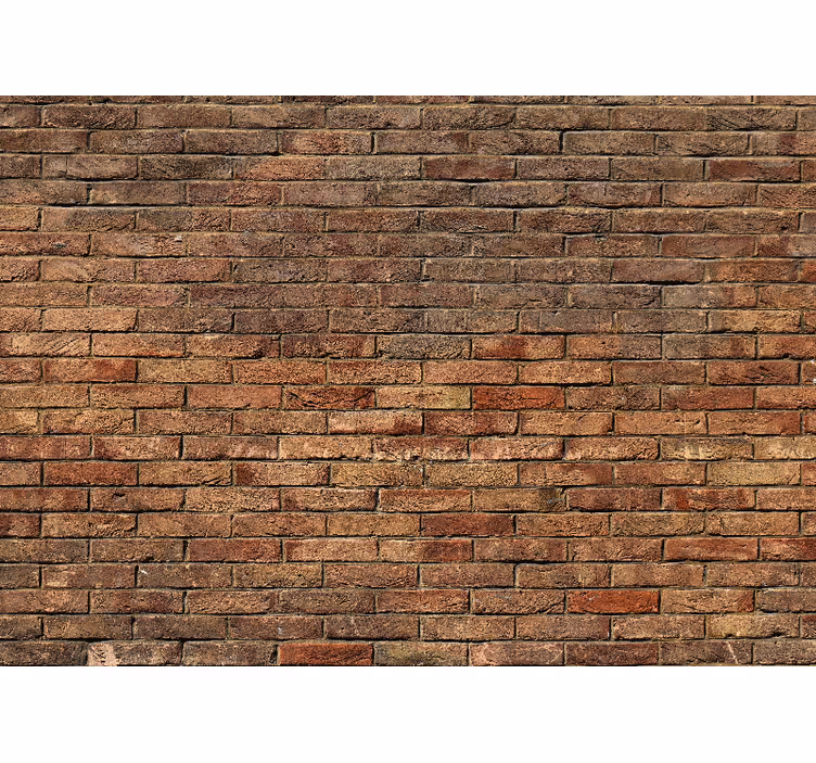 Raw brown bricks design bedroom blind - TenStickers