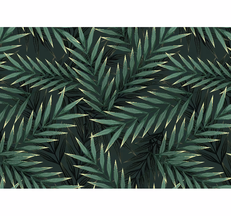 Jungle palm leaves bedroom blind - TenStickers