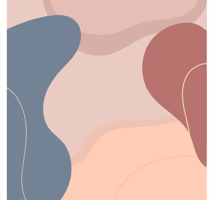 Living room blind in soft wall art colors - TenStickers