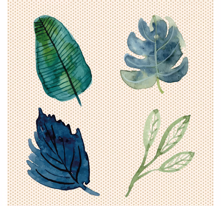 Living room blind with tropical leaves design - TenStickers