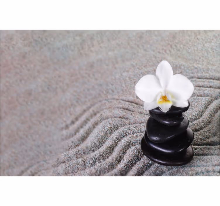 Living room blind zen stones design - TenStickers