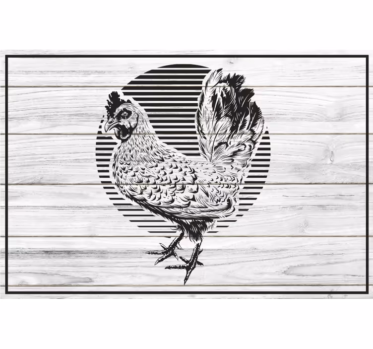 Bedroom blind chick on wooden planks - TenStickers