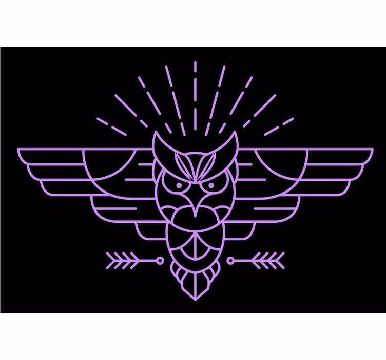 Bedroom blind in purple owl shape - TenStickers
