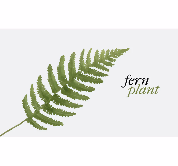 Bedroom blind fern plant minimalist style rug - TenStickers
