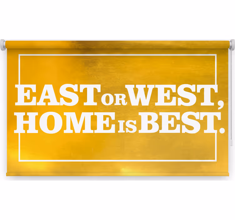Bedroom blind east or west home is best golden rug - TenStickers