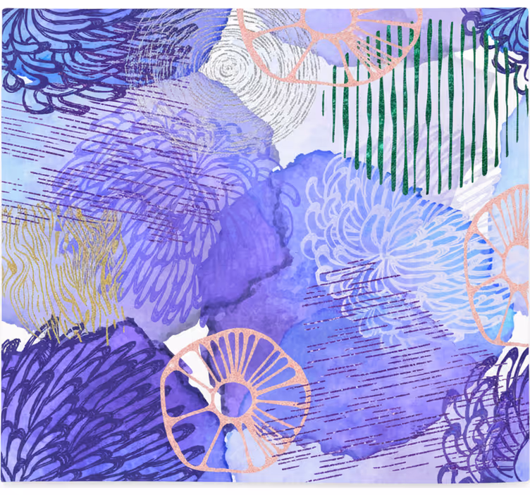 Bedroom blind in purple abstract background - TenStickers