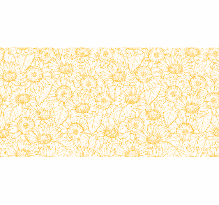 Bedroom blind sunflowers pattern - TenStickers