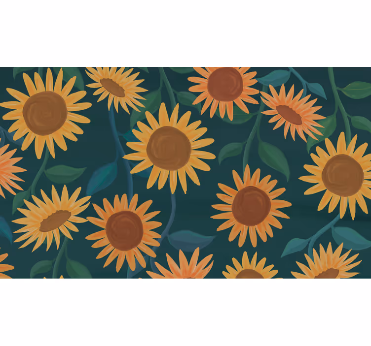 Sunflowers plant bedroom blind - TenStickers