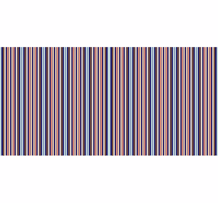 Bedroom blind in blue and brown stripes - TenStickers