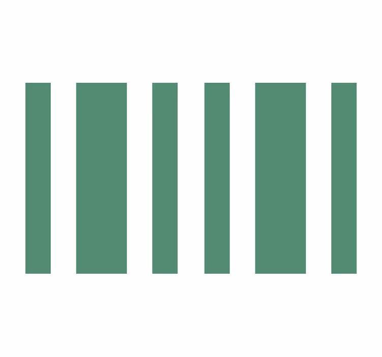 Bedroom blind in white and pistachio green stripes - TenStickers