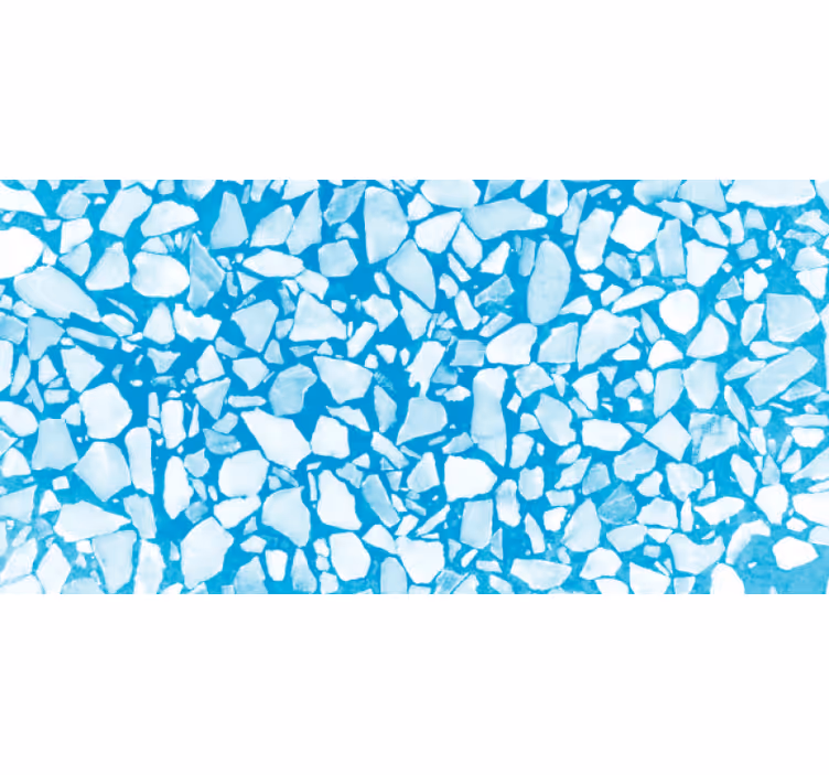 Bedroom blind in blue watercolor terrazzo - TenStickers
