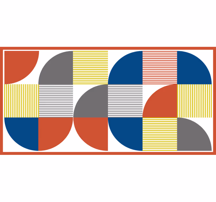 Bedroom blind with nordic semicircles design - TenStickers