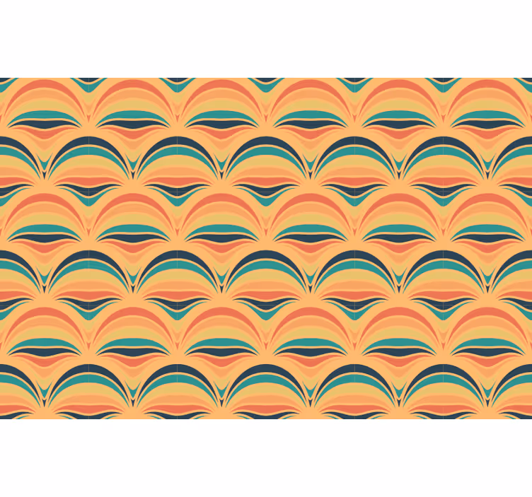 Bedroom blind in 70s orange stripes - TenStickers