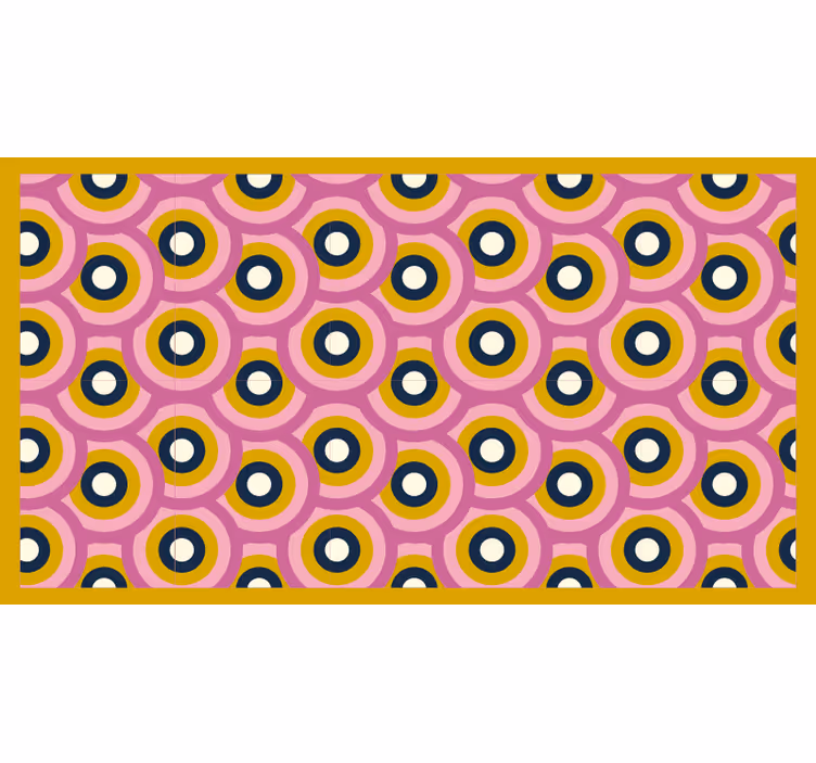 Bedroom blind with 70's orange circles design - TenStickers