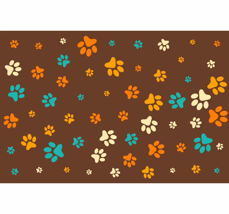 Bedroom blind with dog paw design - TenStickers