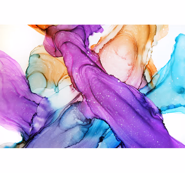 Abstract colours blend bedroom blind - TenStickers