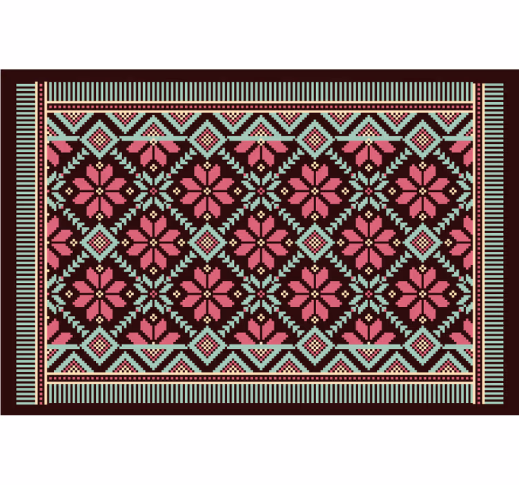 Bedroom blind embroidery area rug - TenStickers