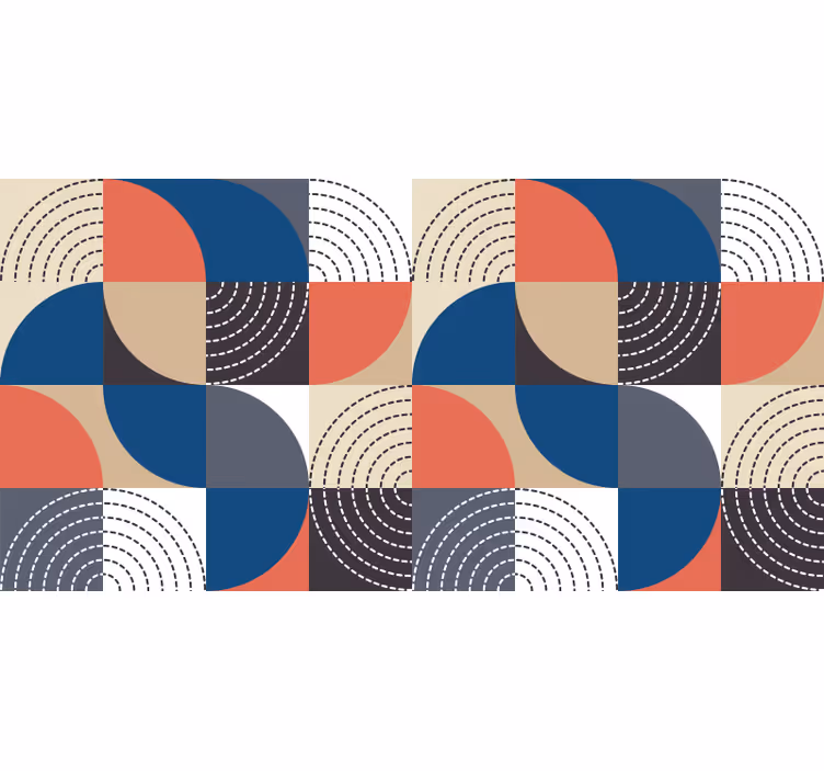 Bedroom blind nordic semicircles - TenStickers
