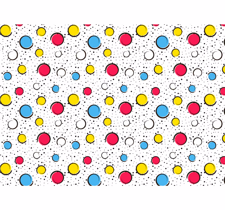 Bedroom blind with multicolor dots - TenStickers