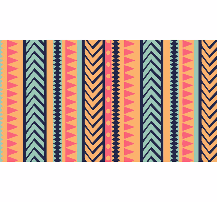Vibrant geometric stripes bedroom blind - TenStickers