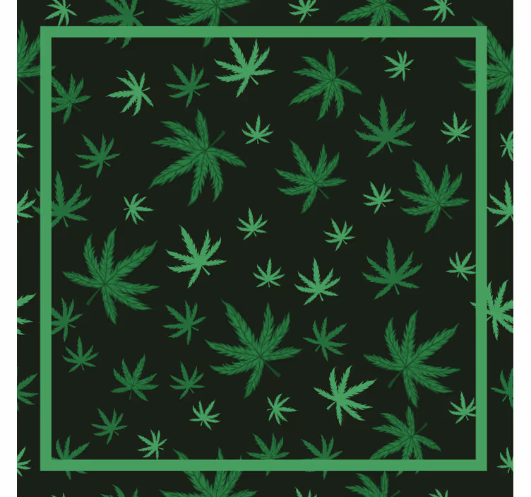 Bedroom blind with marijuana leaf design - TenStickers
