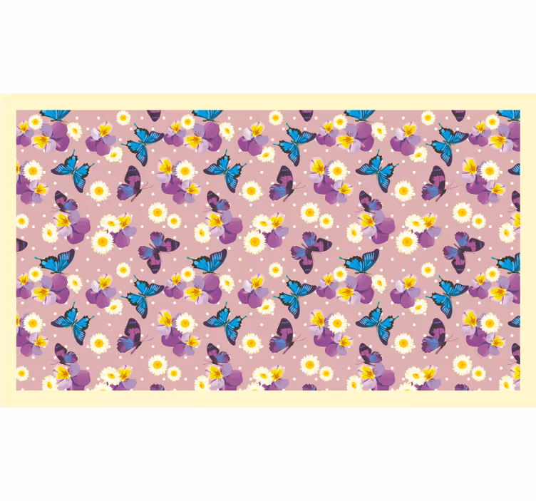 Bedroom blind in pink polka dot butterfly design - TenStickers
