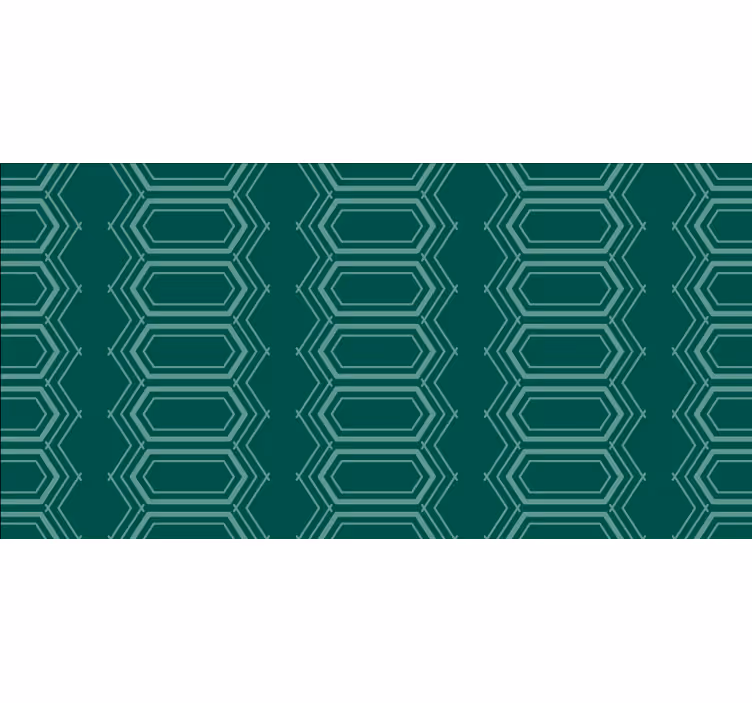 Bedroom blind with geometric green circle pattern - TenStickers