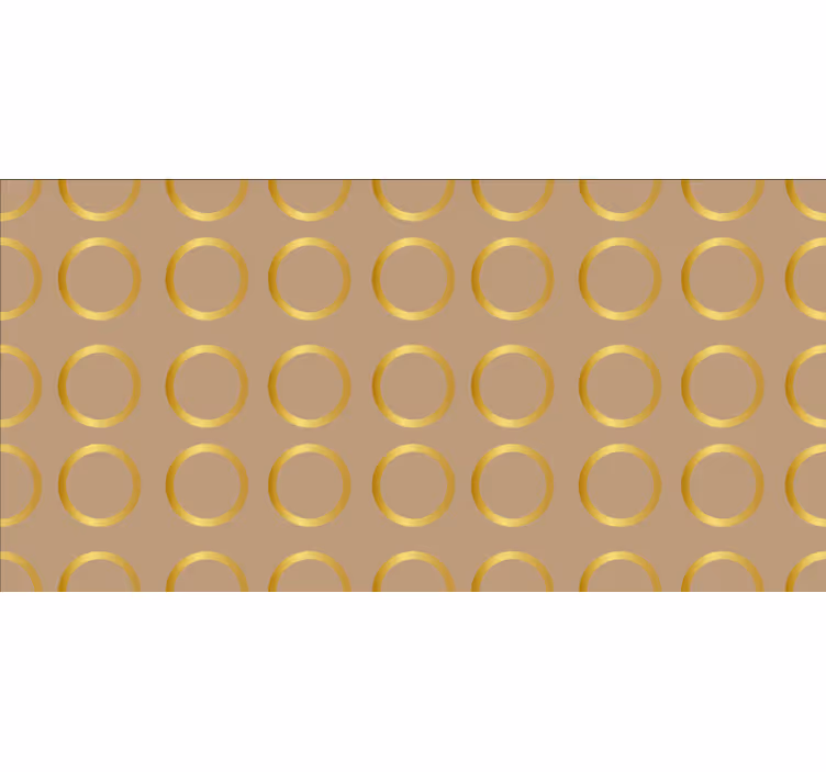 Bedroom blind with golden circle geometric pattern - TenStickers