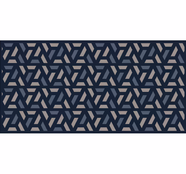 Geometric blue and gray triangle pattern bedroom blind - TenStickers