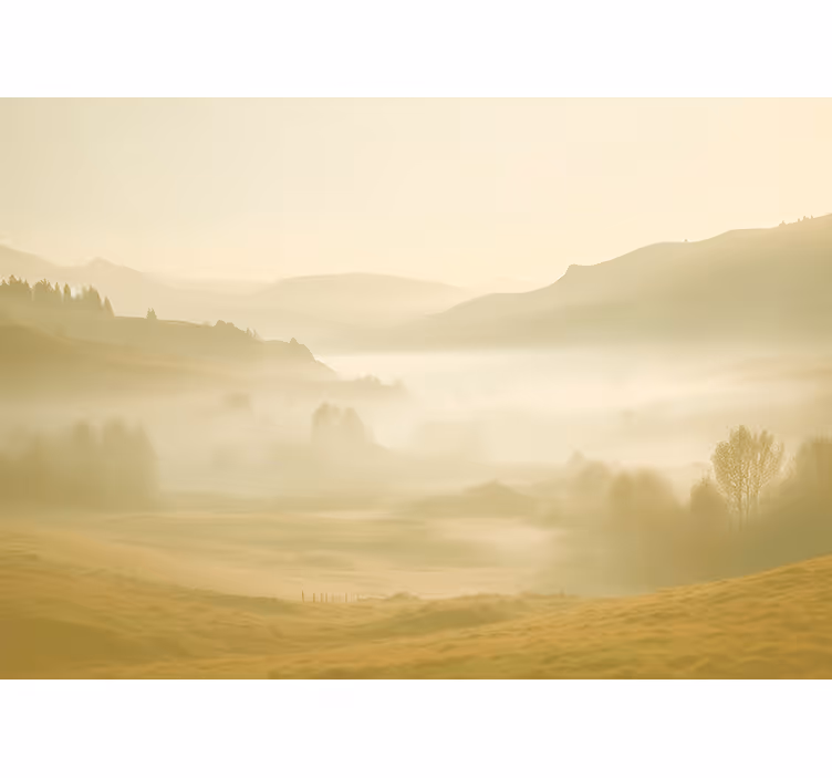 Beige and misty views bedroom blind - TenStickers