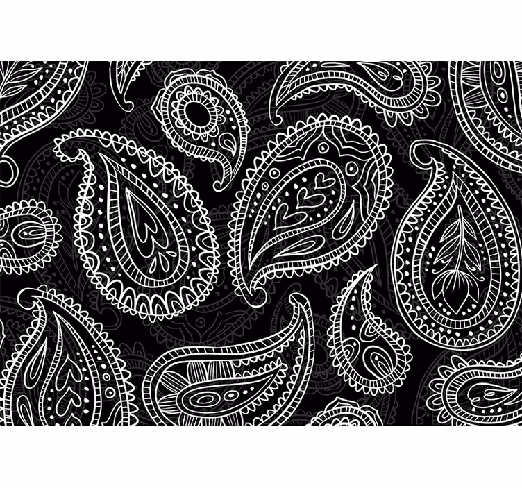 Bohemian black and white bedroom blind - TenStickers