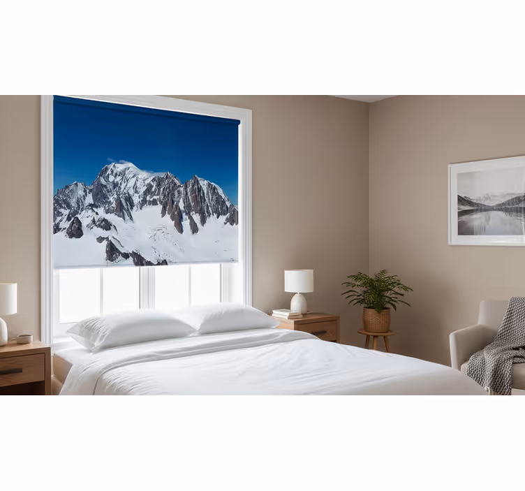 Bedroom blind mont-blanc landscape - TenStickers