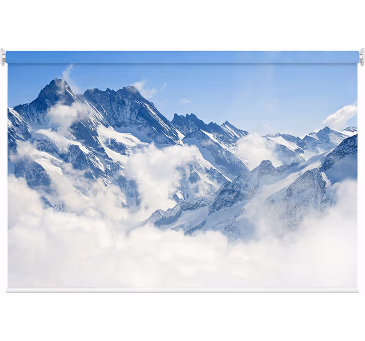 Bedroom blind alpine landscape - TenStickers