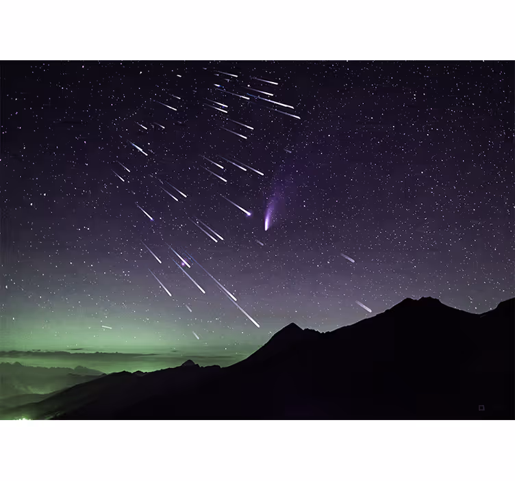 Bedroom blind meteor shower of shooting stars - TenStickers
