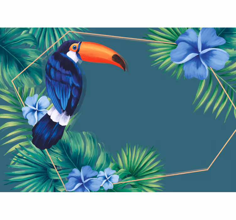 Bedroom blind toucan tropical leaves design - TenStickers
