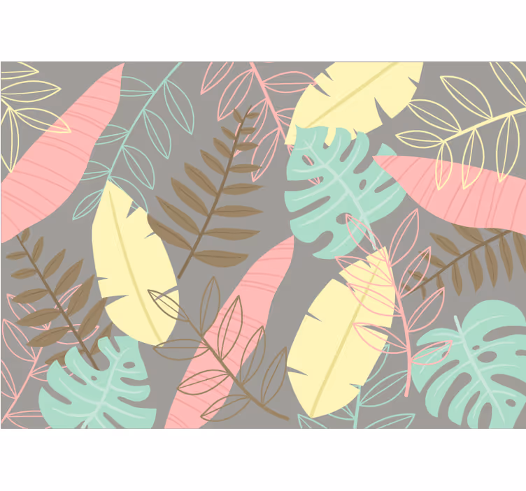 Nordic style abstract tropical bedroom blind - TenStickers
