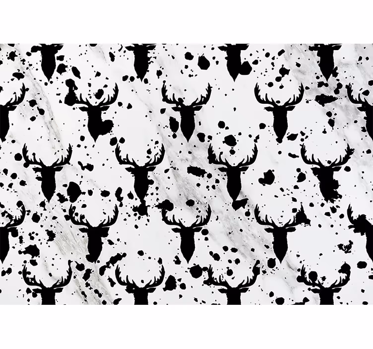 Bedroom blind with scandinavian deer head silhouette - TenStickers