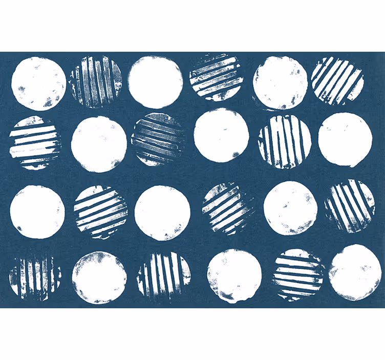 Bedroom blind circle white stain nordic design - TenStickers