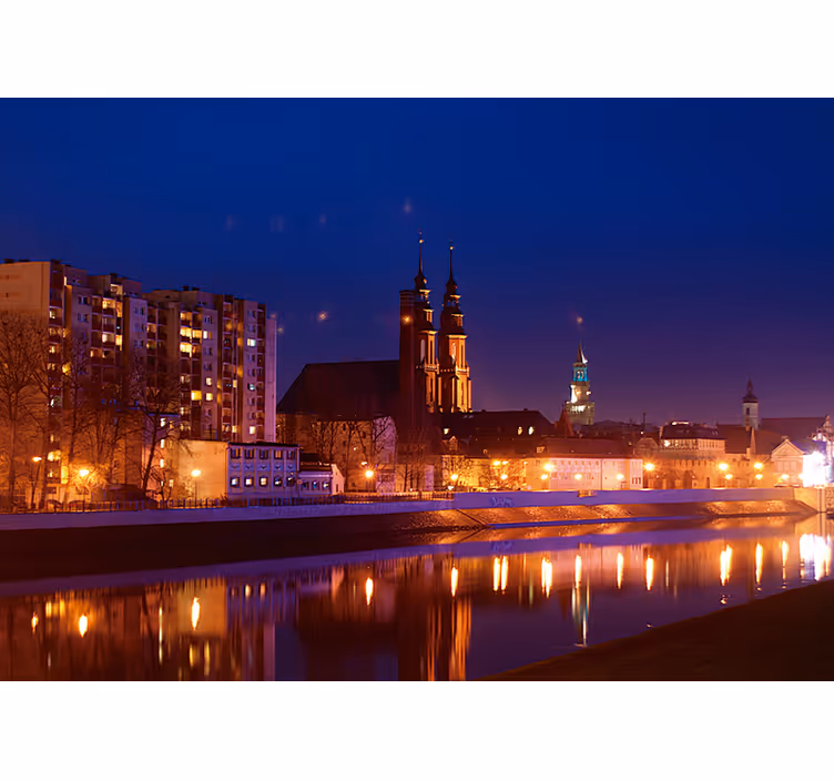Bedroom blind opole after sunset - TenStickers