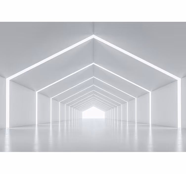 White roller blind with 3d vibrant mirror effects - TenStickers