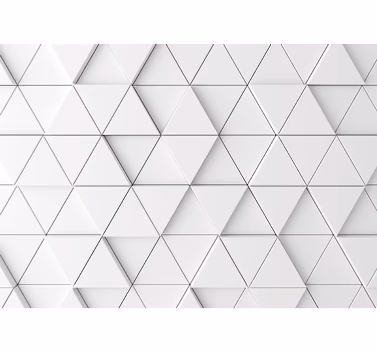White roller blind with white triangles and shades - TenStickers