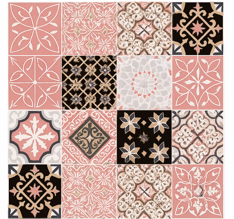 Living room blind in pink cement - TenStickers