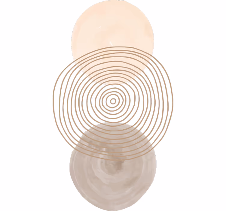 Abstract round and lines bedroom blind - TenStickers